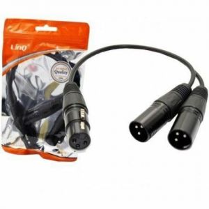 LINQ KL 9240 Cavo Adattatore Audio Da XLR Femmina A 2 XLR Maschio