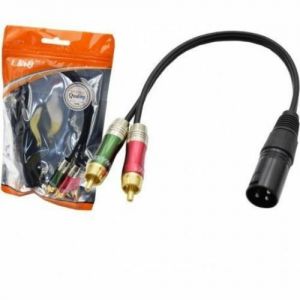 LINQ KL 9245 Cavo Adattatore Audio Da XLR Maschio A 2 RCA 