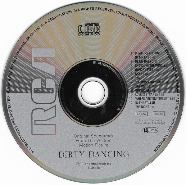 Various – Dirty Dancing (Selections From The Original Soundtrack From The Vestron Motion Picture)  ( USATO )
