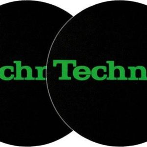 2x Slipmats Technics Logo - Green