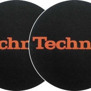 2x Slipmats - Technics Logo - Rosso