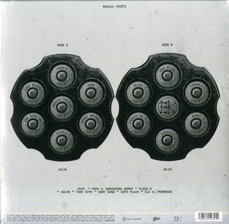 Musica Triste (Lp Nero Marmorizzato Rosso)