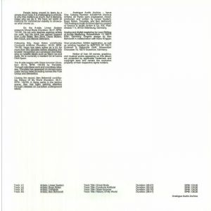 ANALOGUE AUDIO ARCHIVE 001